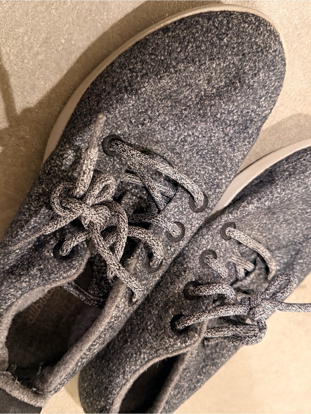 AllBirds Cozy Gray Wool Lace-Up Sneakers
